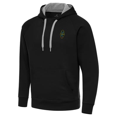  Las Vegas Lights FC Antigua Victory Raglan Pullover Hoodie - Black